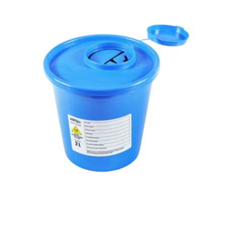 Container pentru deșeuri medicale 2L rotund 1pc BLUE